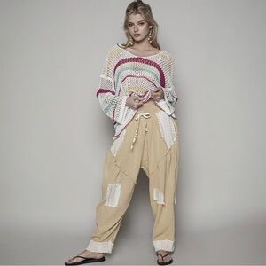 POL Light Eggnog Boho Pants